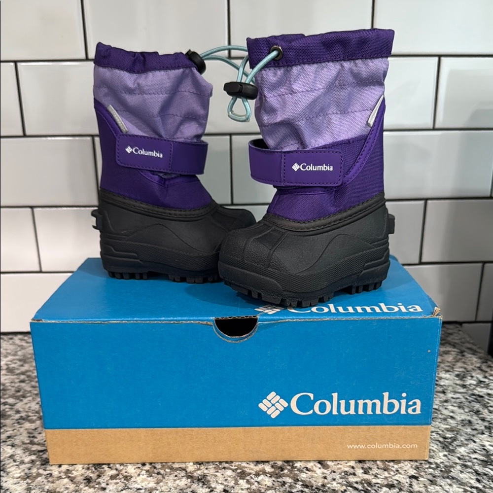 Columbia Kids' Purple and Black Snow Boots NEW ☃️